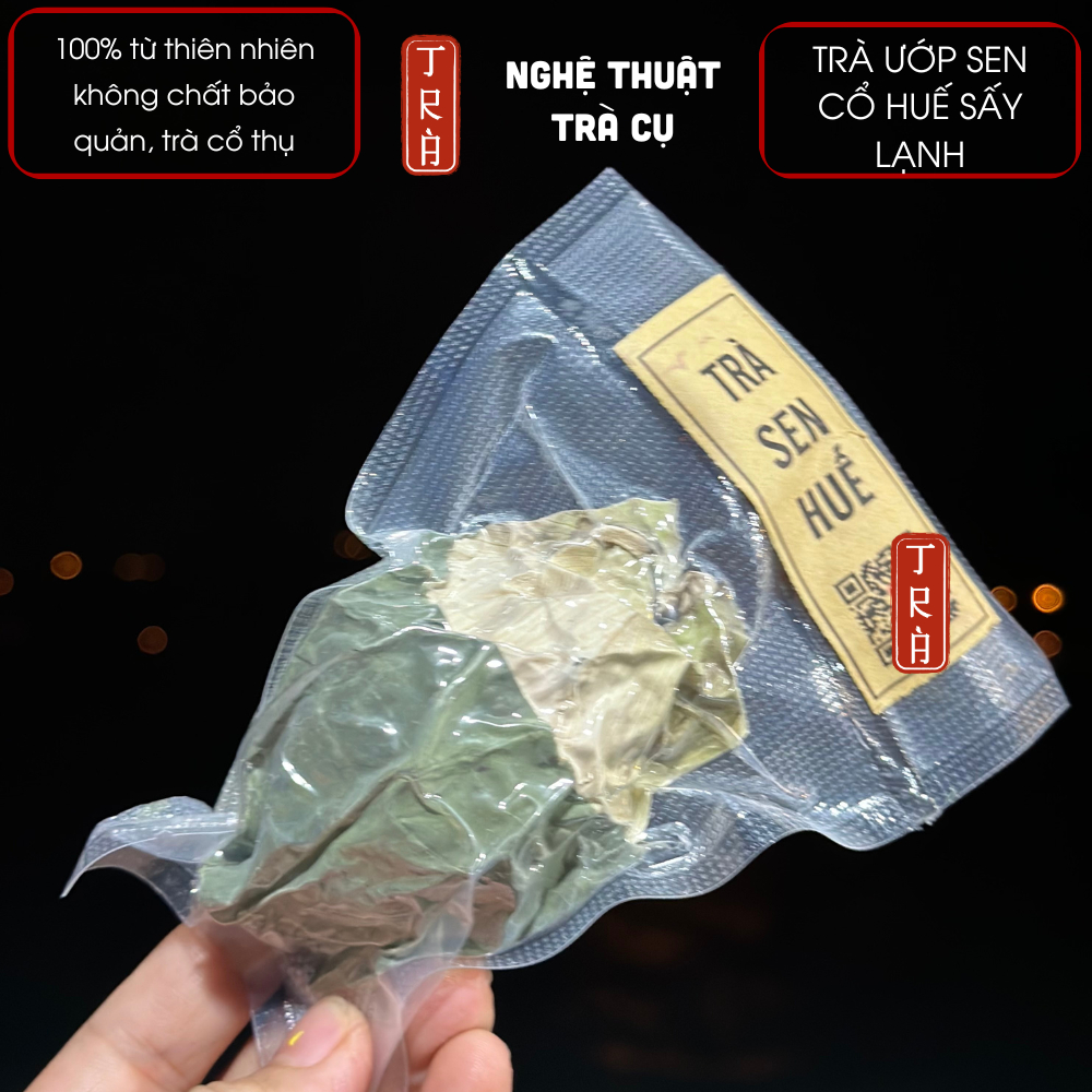 [THƯ VƯƠNG TRÀ] 5 búp Trà shan tuyết cổ thụ 1 tôm 1 lá ướp sen trắng cổ Huế 1 búp 12gr trà