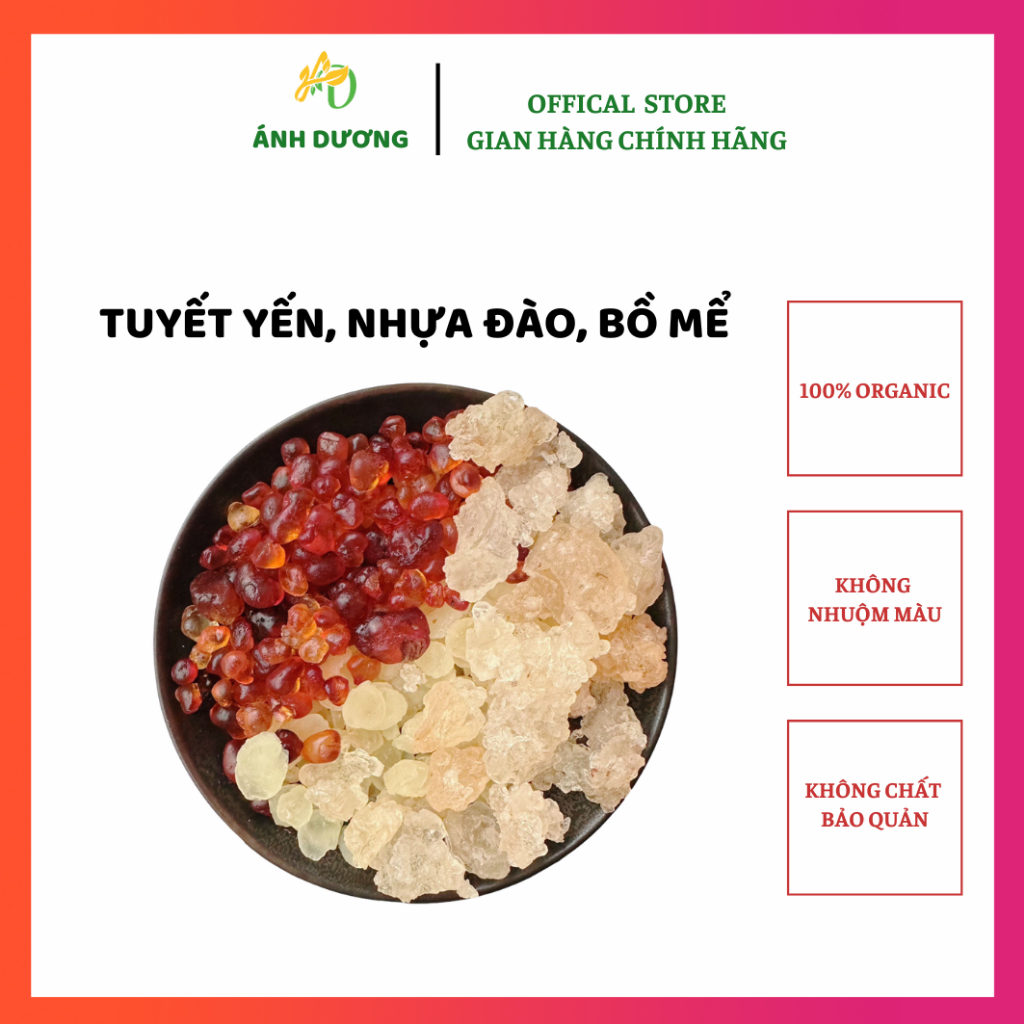 Combo Tuyết Yến, Nhựa Đào, Bồ Mể Nấu Chè Dưỡng Nhan
