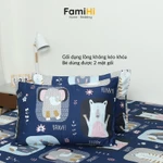 Bộ ga gối 1m4x2m 1m4x1m9 cho bé gái bé trai Cotton Satin FamiHi cao cấp, họa tiết trẻ em đẹp 100% cotton sợi tự nhiên. — ảnh 4