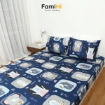 Bộ ga gối 1m4x2m 1m4x1m9 cho bé gái bé trai Cotton Satin FamiHi cao cấp, họa tiết trẻ em đẹp 100% cotton sợi tự nhiên. — ảnh 5
