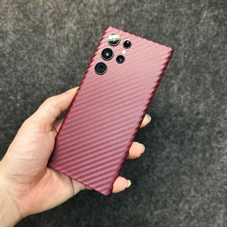 Miếng dán carbon đỏ full lưng viền Samsung Galaxy S26 Ultra / S25 Ultra / S24 Ultra / S23 Ultra / S22 Ultra