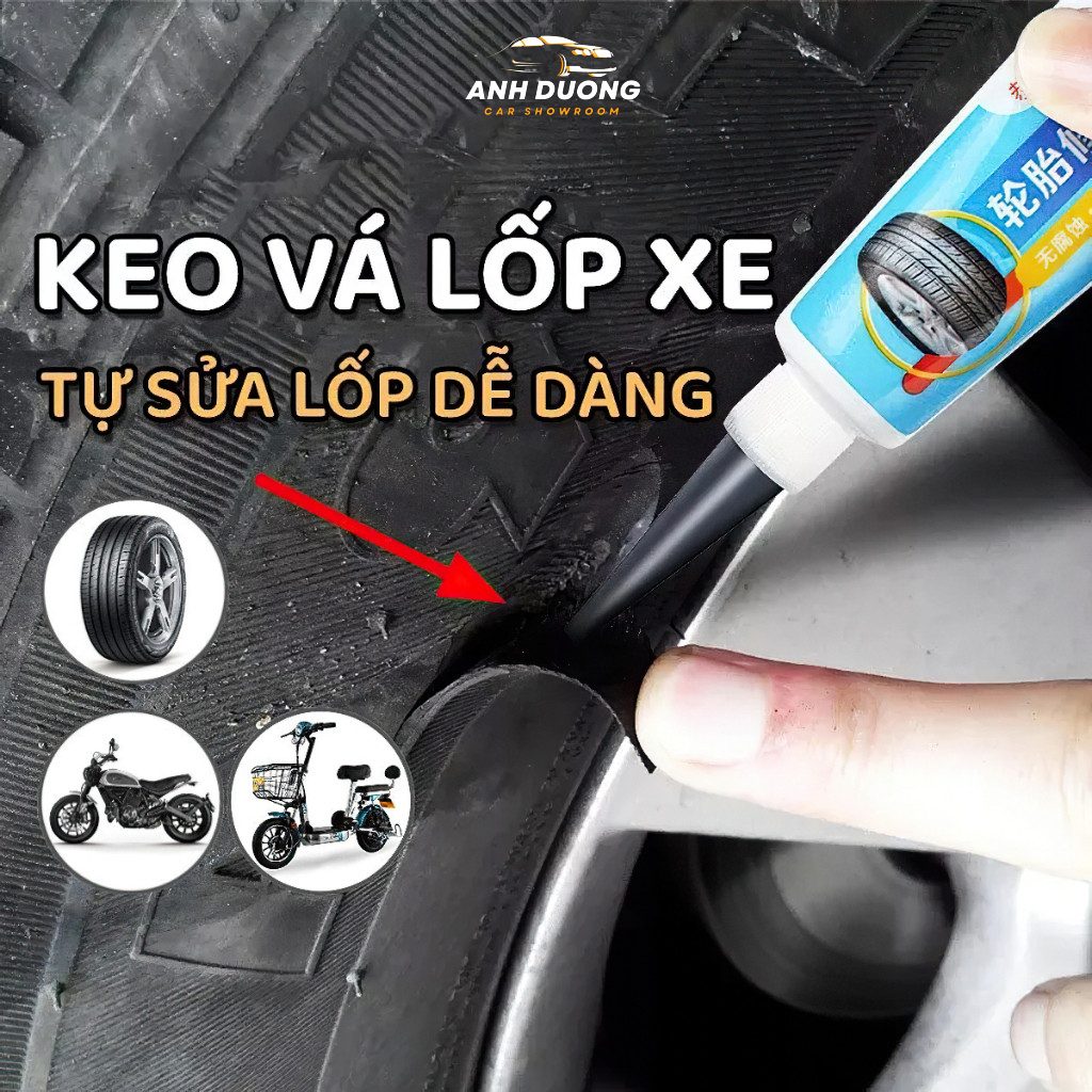 Keo Dán Vá Lốp Ô Tô, Xe Máy Bền Chắc Như Mới, keo sửa chữa vết nứt lốp chuyên dụng độ đàn hồi cao, chịu nhiệt. Cao Cấp