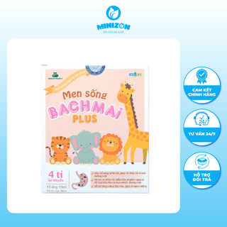 Men Sống Bạch Mai Plus Chứa Chất Xơ Và 4 Tỷ Lợi Khuẩn Hộp 15 Ống
