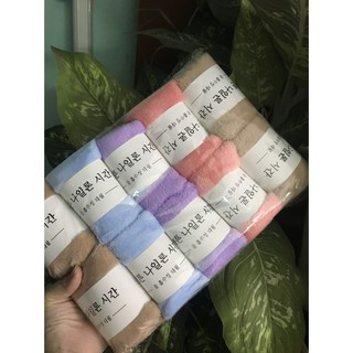 [COMBO 10]Khăn Tắm Gội, Khăn Mặt Cotton,  Khăn Mặt Lông Cừu Siêu Mềm 30x50cm - 3479