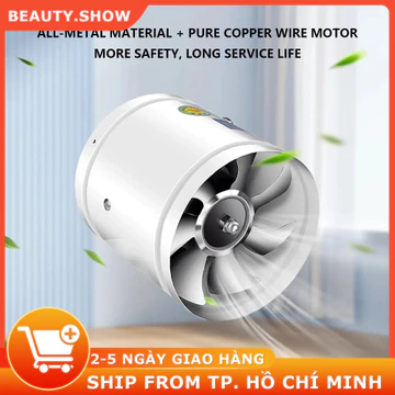 Quạt thông gió lắp đặt đường ống, Quạt thông gió hút mùi 4 inch chất liệu thép Quạt hút nhà bếp, quạt thông gió phòngtắm