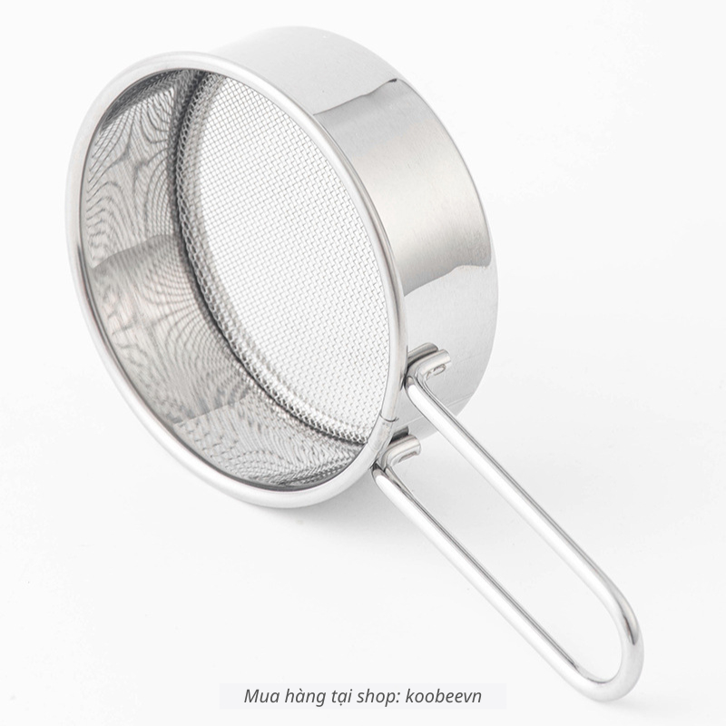 Dụng Cụ Rây Bột Inox Thành Cao KOOBEE Có Tay Cầm Làm Bánh Vắt Chanh Rây Cafe Cacao Matcha | 049