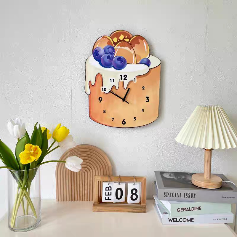 Đồng hồ 3d led hình đồ ăn treo quán ăn, tiệm cafe, studio, làm quà tặng sinh nhật, kỉ niệm