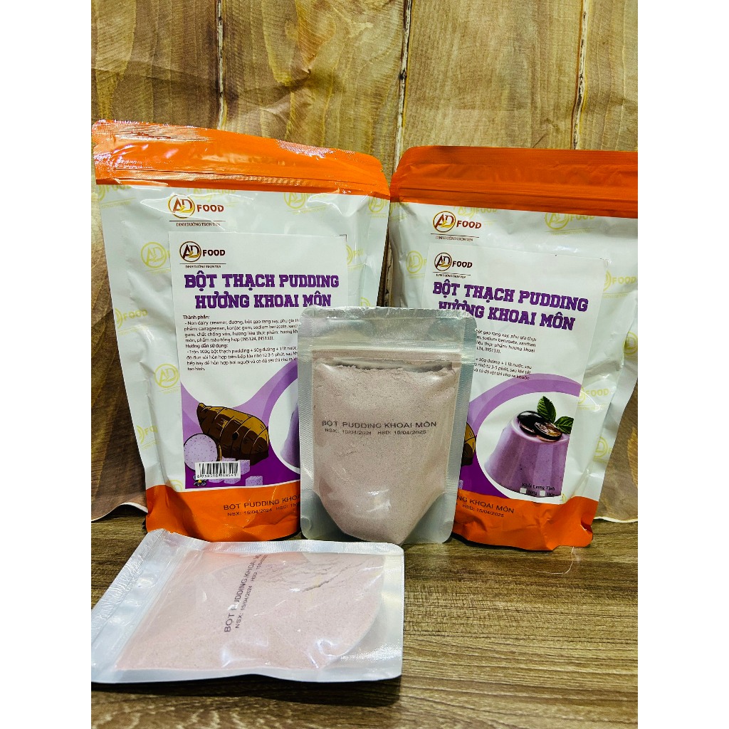 Bột thạch pudding hương khoai môn gói 100gr dùng thử