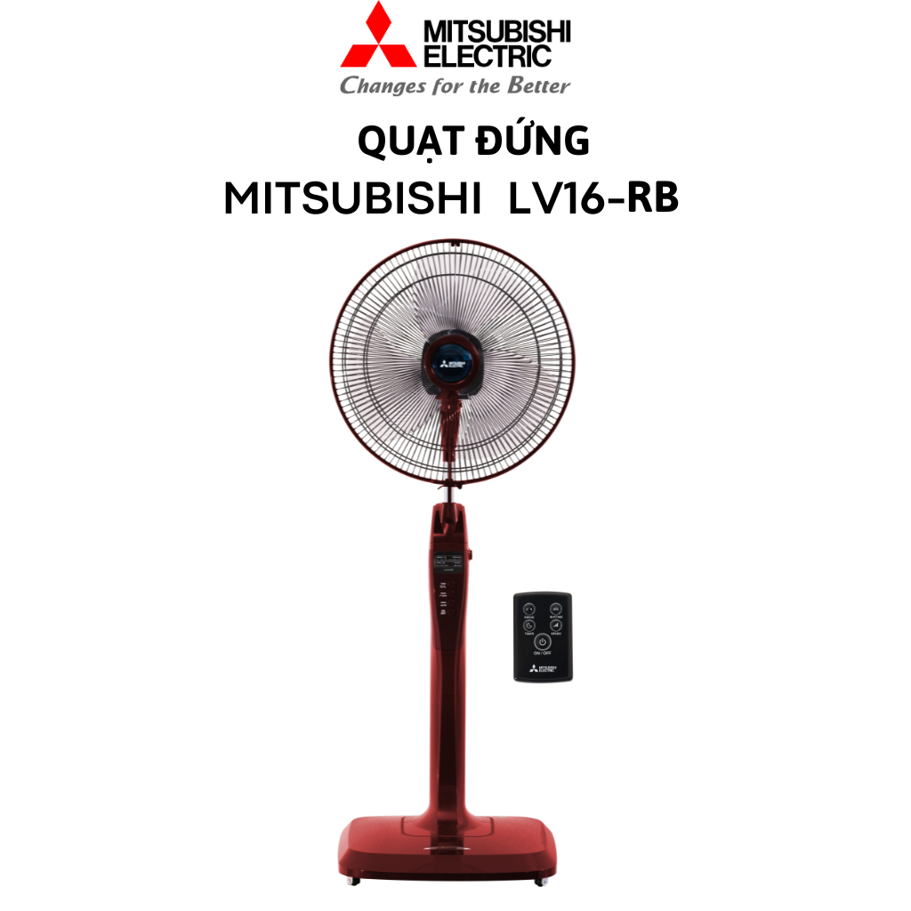 Quạt Đứng Mitsubishi LV16-RB, 3 Cấp Độ Vận Hành, Công Suất 47W, Đường ...