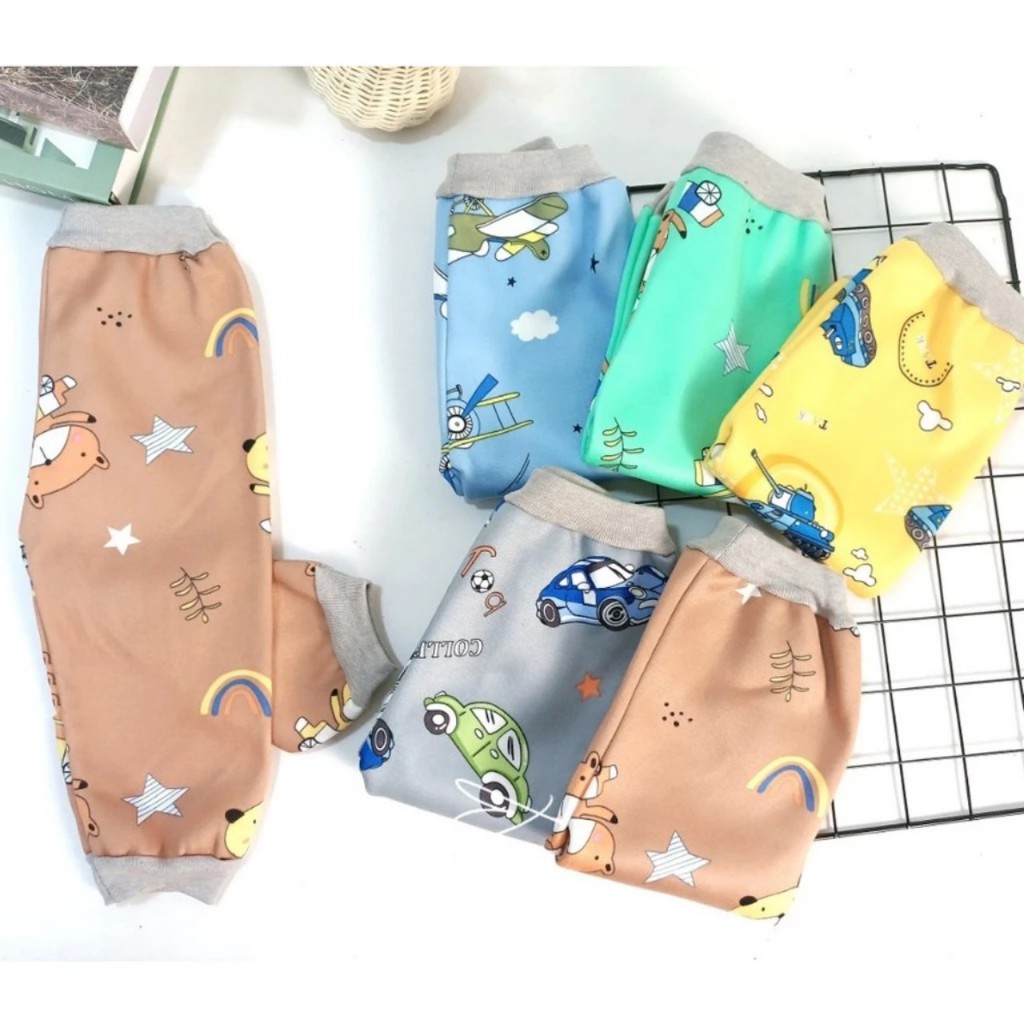 Set 5 quần dài nỉ lông cho bé trai bé gái, Quần chục mùa đông cho bé từ 5-15kg TN01 3SBABY