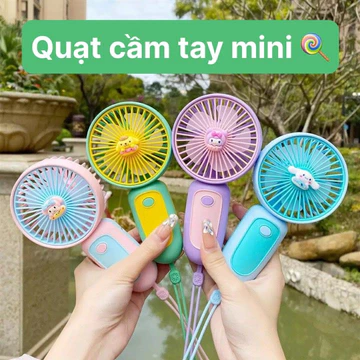 Quạt cầm tay mini tích điện có đế để bàn,Quạt Mini Handheld Fan - quạt cầm tay mini tích điện sạc USB