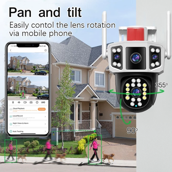 Camera Wifi Không Dây Yoosee 4 Mắt Xem 3 Màn Hình Cùng Lúc Camera HD 9.0MP PTZ WiFi 4K - BẢO HÀNH 12 THÁNG – 3