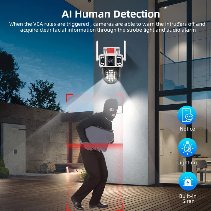 Camera Wifi Không Dây Yoosee 4 Mắt Xem 3 Màn Hình Cùng Lúc Camera HD 9.0MP PTZ WiFi 4K - BẢO HÀNH 12 THÁNG – 4