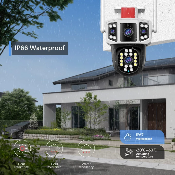Camera Wifi Không Dây Yoosee 4 Mắt Xem 3 Màn Hình Cùng Lúc Camera HD 9.0MP PTZ WiFi 4K - BẢO HÀNH 12 THÁNG – 6