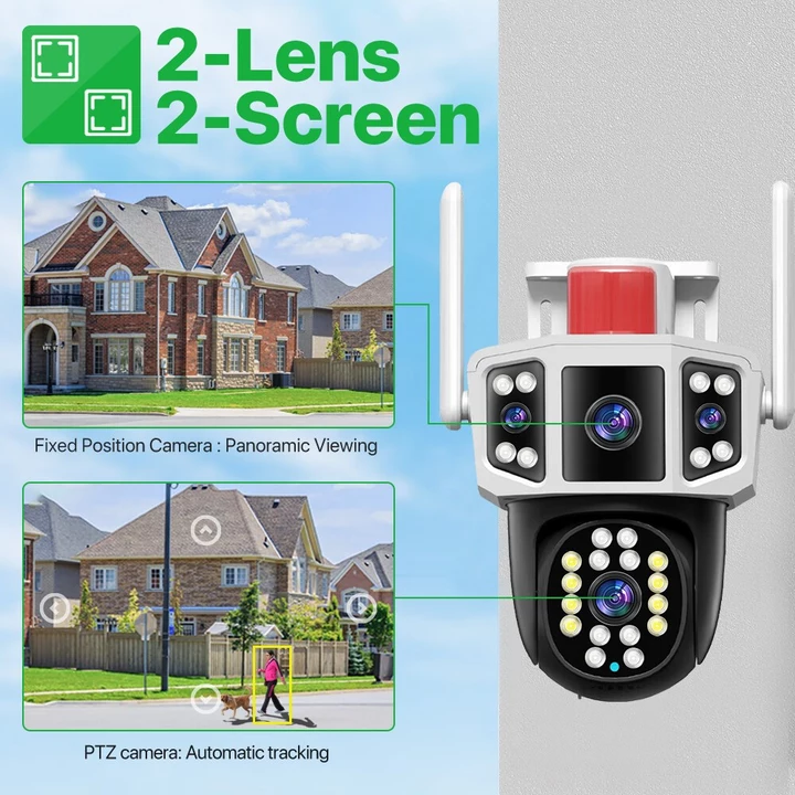 Camera Wifi Không Dây Yoosee 4 Mắt Xem 3 Màn Hình Cùng Lúc Camera HD 9.0MP PTZ WiFi 4K - BẢO HÀNH 12 THÁNG – 2