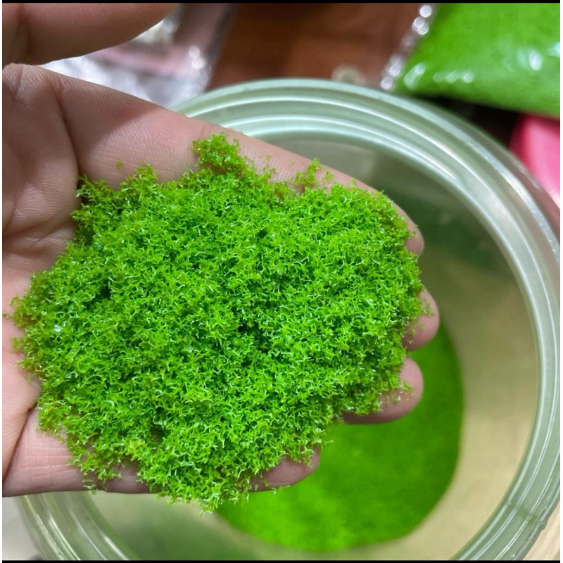 Bột cỏ nhựa làm cây, thảm cỏ mô hình (Gói 10/30/50g)- Bột cỏ- Rêu sợi ...
