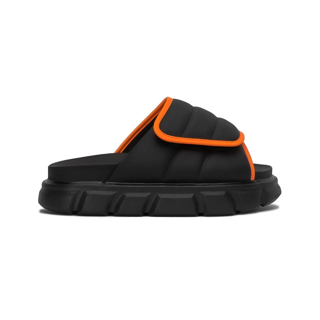 Ảnh Dép Nam Nữ Tăng Chiều Cao THE LARVA WOLF SLIDE SANDAL - BLACK & ORANGE 2