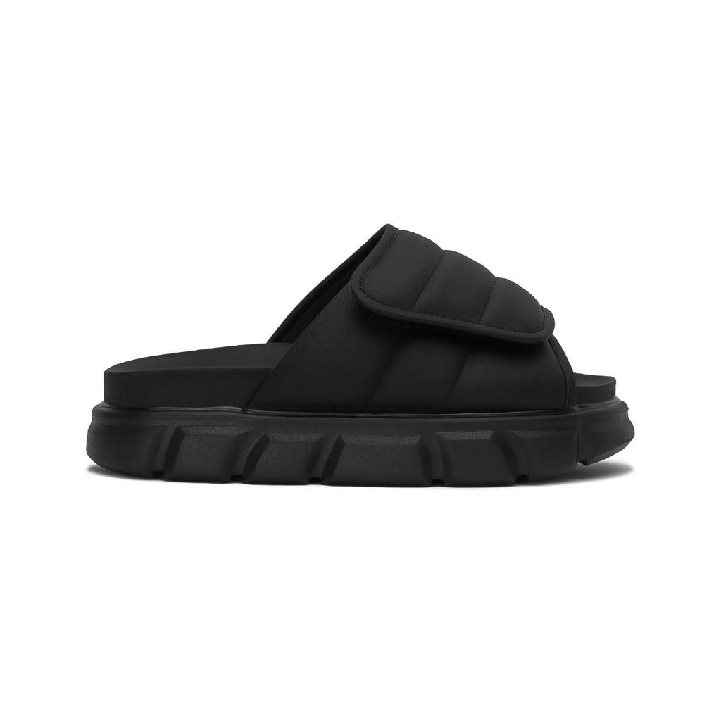 Ảnh Dép Nam Nữ Tăng Chiều Cao THE LARVA WOLF SLIDE SANDAL - FULL BLACK 1