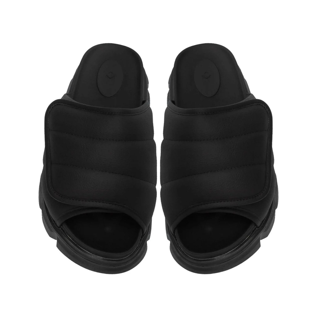 Ảnh Dép Nam Nữ Tăng Chiều Cao THE LARVA WOLF SLIDE SANDAL - FULL BLACK 4