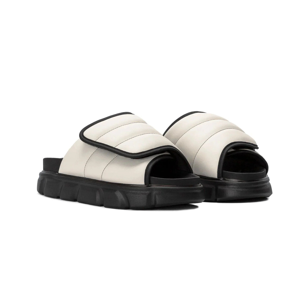 Ảnh Dép Nam Nữ Tăng Chiều Cao THE LARVA WOLF SLIDE SANDAL - CREAM WHITE 3