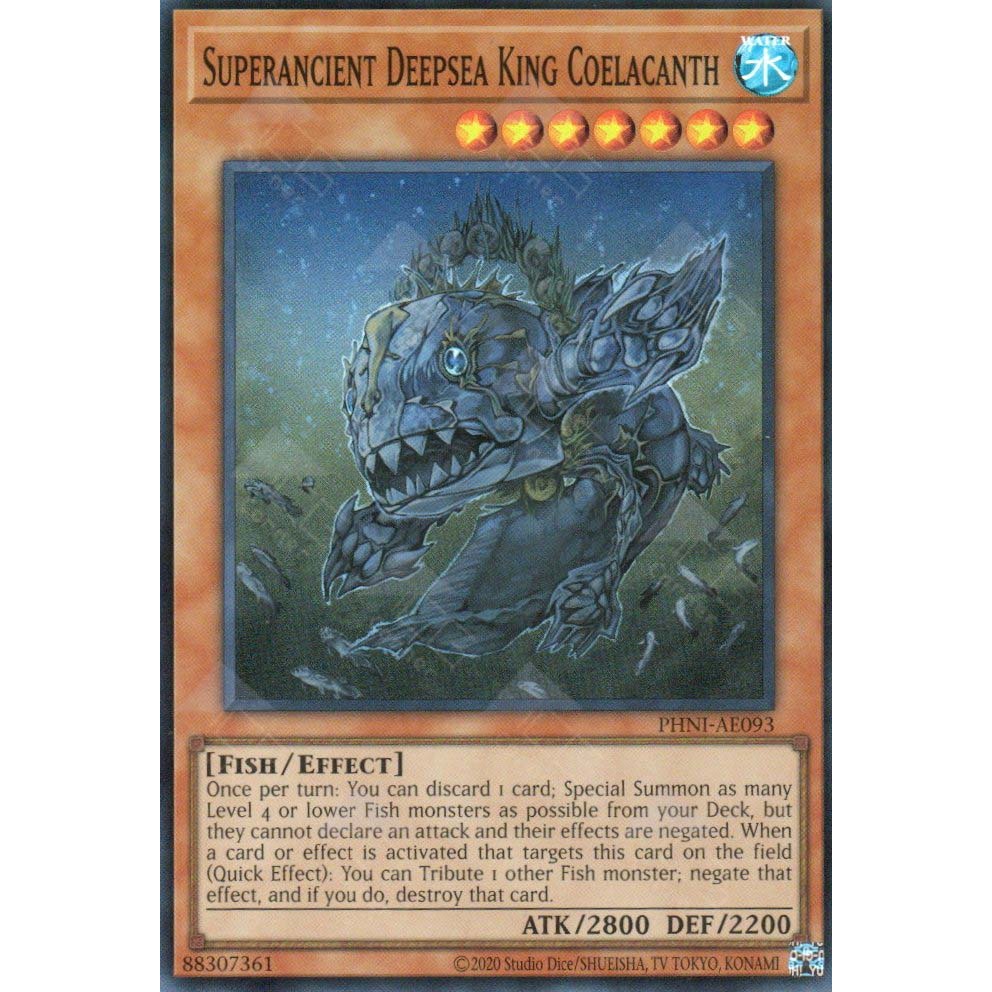 [ Yu-Gi-Oh! ] [ AE ] 01 Lá PHNI-AE093 Superancient Deepsea King ...