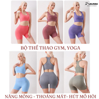[B01]Bộ quần áo tập gym yoga nữ - áo sát nách thoáng mát, quần short tôn dáng nâng mông thon gọn