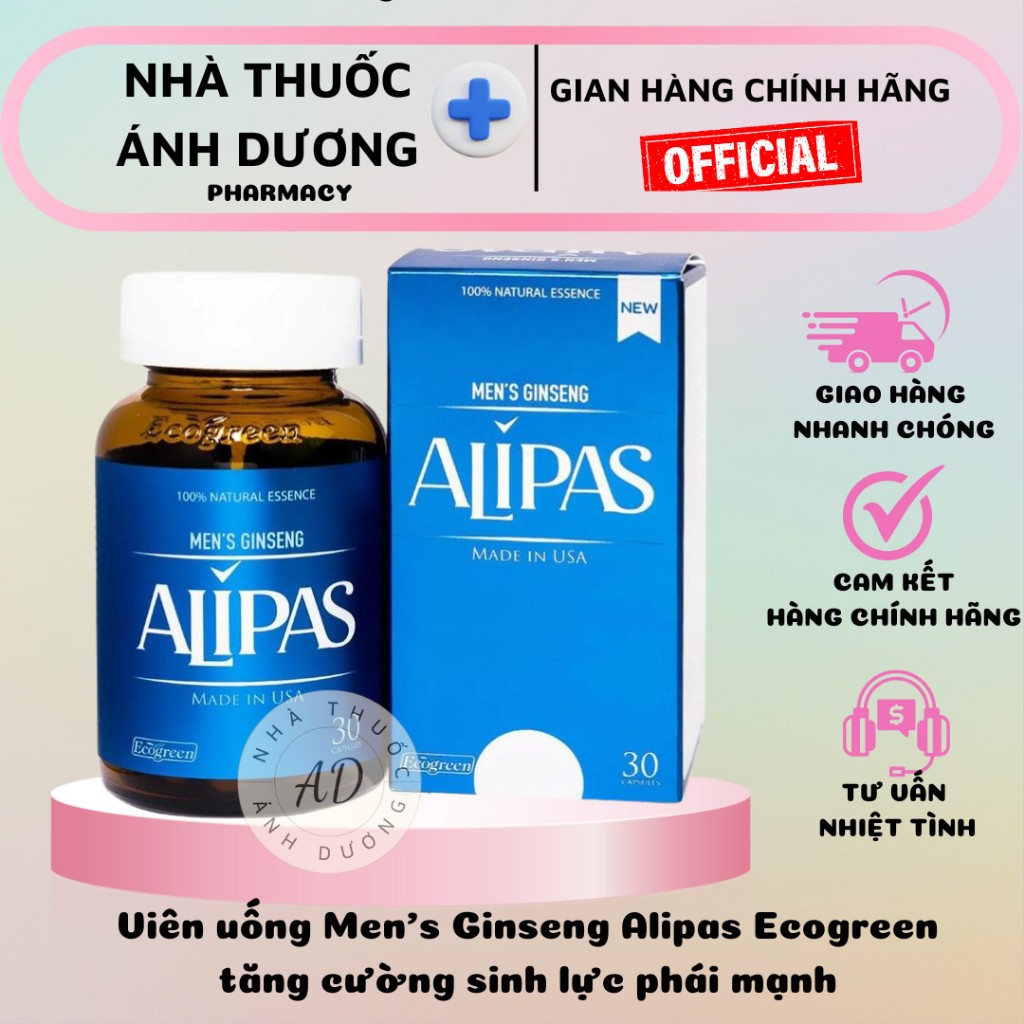 Sâm Alipas mới - Tăng cường sinh lực phái mạnh (hộp 30 viên) | Shopee ...