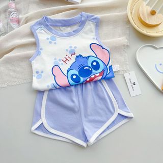 Bộ Ba Lỗ Chất Liệu Cotton Mềm Mại Họa Tiết Hoạt Hình Dễ Thương Đáng Yêu Cho Bé Trai Bé Gái (QA03)