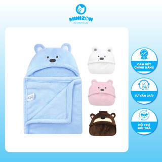 Chăn Ủ Có Mũ Minizone Hình Gấu Cho Bé Cực Đáng Yêu | Minizon Kids