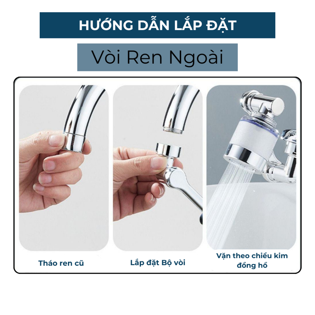 Bộ Lọc Nước, Đầu Vòi Lọc Nước Đa Năng Xoay 1080 Độ HT026 BEBEHOUSE | BigBuy360 - bigbuy360.vn