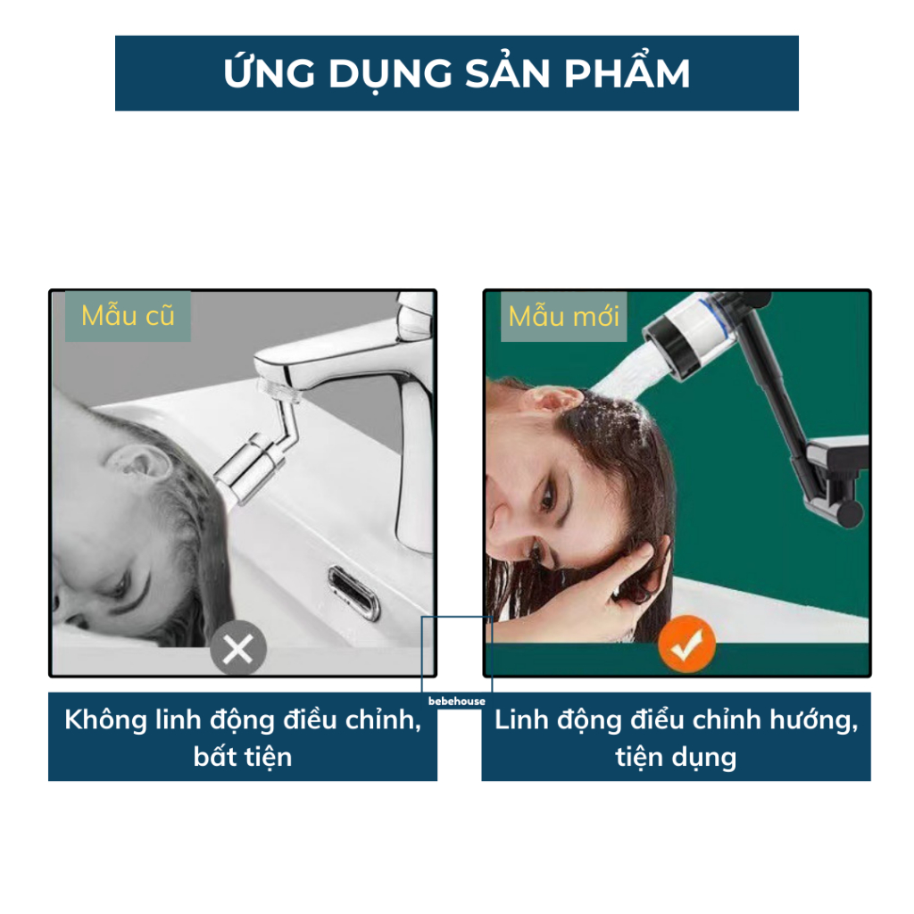 Bộ Lọc Nước, Đầu Vòi Lọc Nước Đa Năng Xoay 1080 Độ HT026 BEBEHOUSE | BigBuy360 - bigbuy360.vn