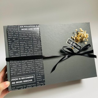 Hộp gift xám vintage kích thước 30*20*11cm, hộp cao cấp làm quà sinh nhật, valentine quà tặng sang trọng