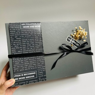 Hộp gift xám vintage kích thước 30*20*11cm, hộp cao cấp làm quà sinh nhật, valentine quà tặng sang trọng
