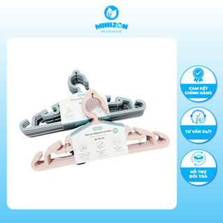 Set 10 Móc quần áo trẻ em Inochi (MA185) nhựa cao cấp Nhật | Minizon Kids