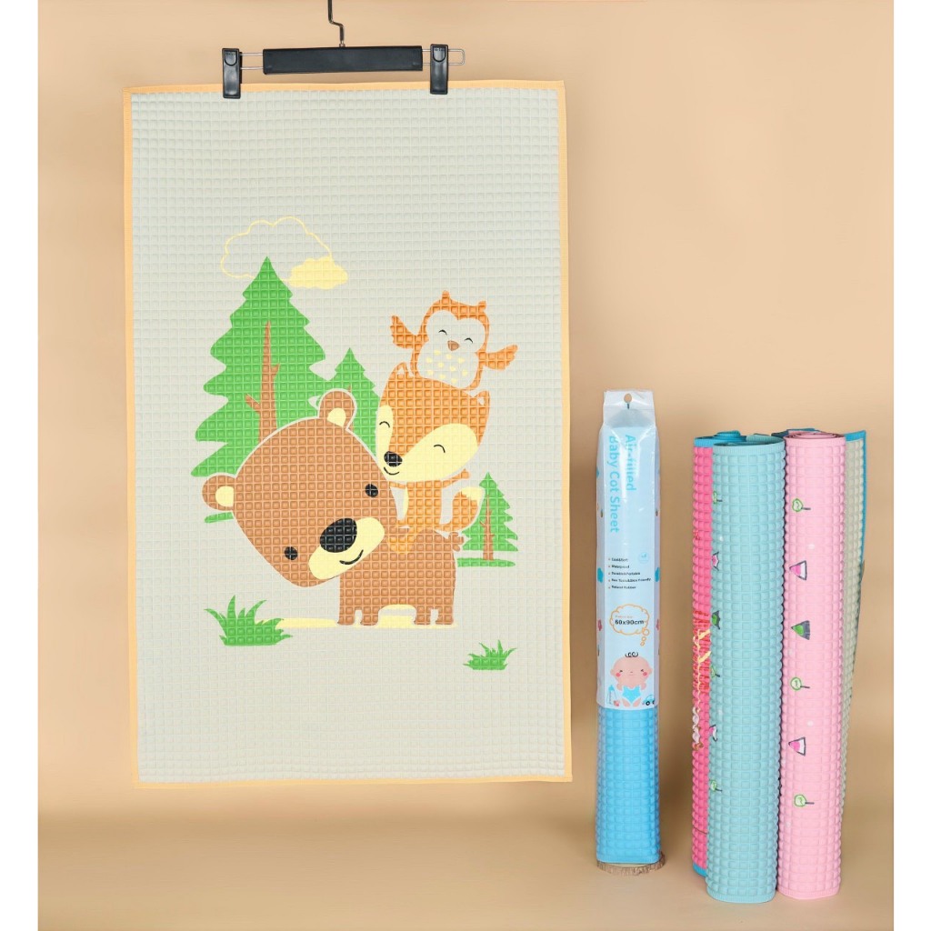 [Chống thấm] Chiếu điều hòa, cao su non cho bé kích cỡ 60cm x 90cm, mềm mại giúp bé mát lưng TN02