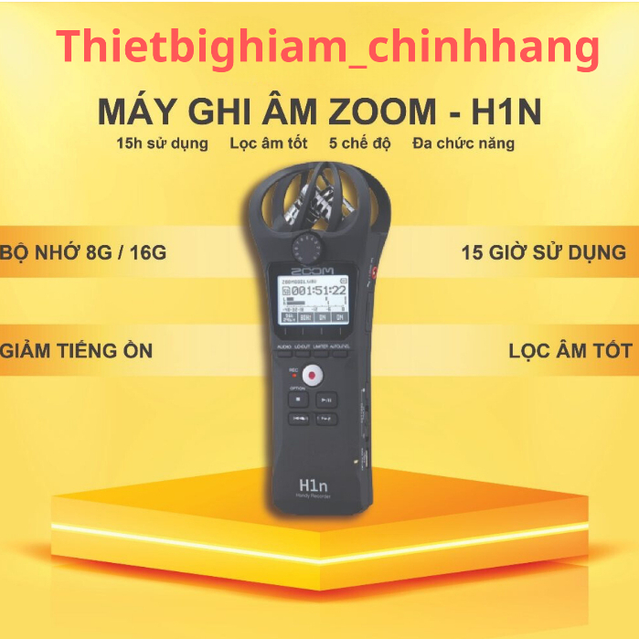 Máy ghi âm chuyên nghiệp ZOOM-H1N ,Mic nổi thu âm từ nhiều phía - Bảo ...