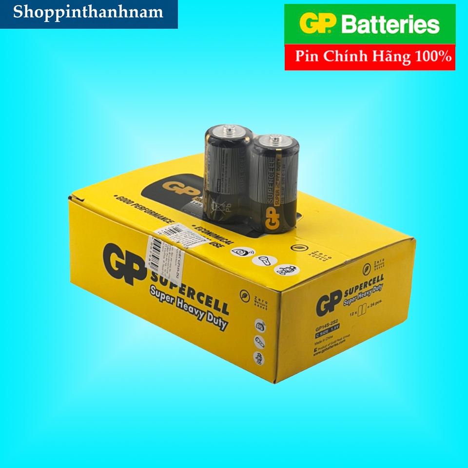 Pin Trung GP R14P Vỉ 2 Viên Chính Hãng Dung Lượng Cao | Shopee Việt Nam