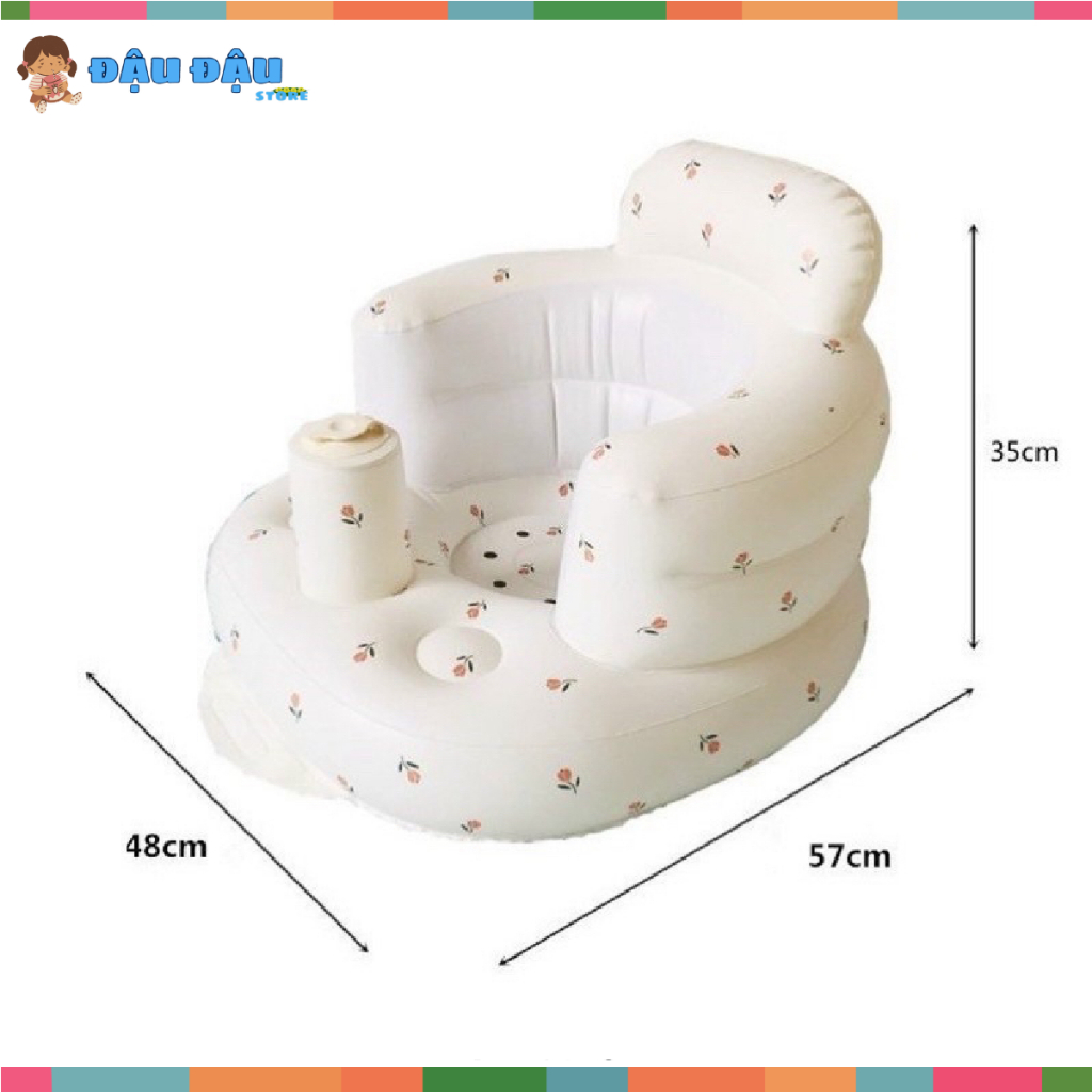 Ghế hơi tập ngồi cho bé đa chức năng, nhựa PVC cao cấp tiện lợi an toàn cho bé Đậu Đậu Store