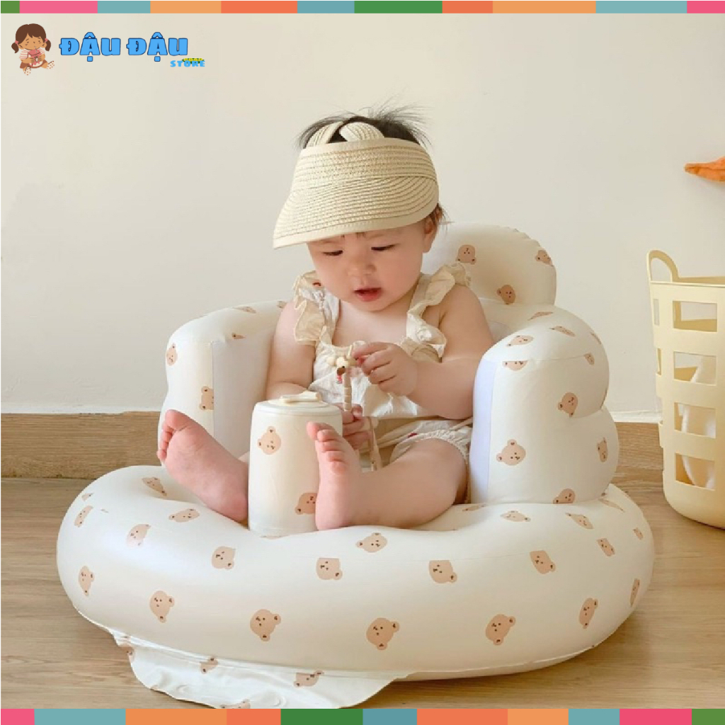 Ghế hơi tập ngồi cho bé đa chức năng, nhựa PVC cao cấp tiện lợi an toàn cho bé Đậu Đậu Store