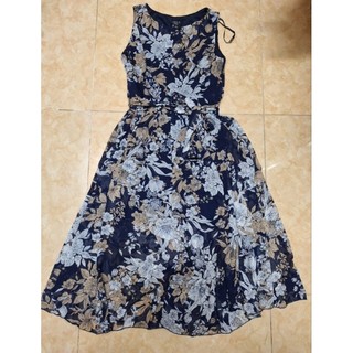 Đầm chiffon hoa không tay cột eo Alexa B