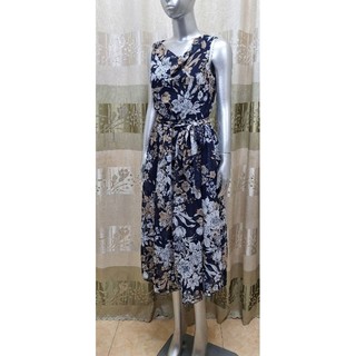 Đầm chiffon hoa không tay cột eo Alexa B