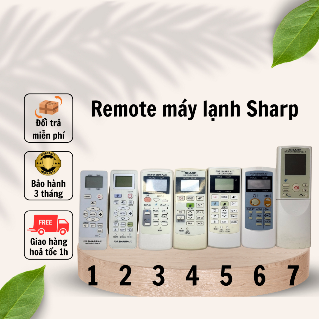 Điều khiển điều hoà Sharp Inverter remote máy lạnh Sharp Inverter bảo ...