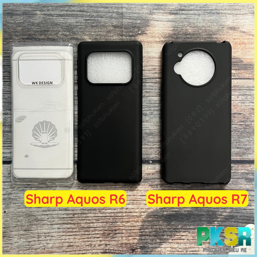 Ốp lưng Sharp R7, Aquos R7, Sharp R6 dẻo trong, dẻo đen viền gồ bảo vệ ...