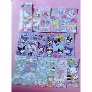 1 Bộ Tô Màu Ma Thuật Nhân Vật Hoạt Hình Hottrend Với Màu Óng Ánh Korumi - Pochacco - Cinnamaroll - Hello Kitty Dễ Thương