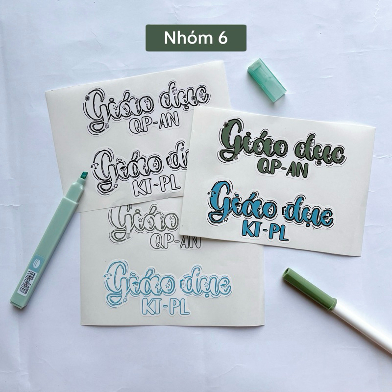 NHÃN TÊN MÔN HỌC decor bìa vở sticker - MADE BY AHN thiết kế | Shopee ...