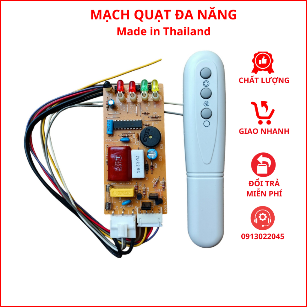 Bộ mạch quạt điều khiển ứng dụng lắp cho các loại quạt (Made in ...