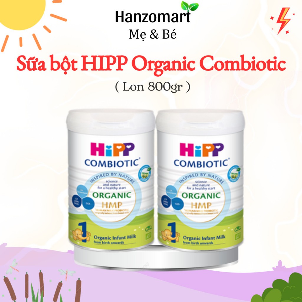 Sữa bột công thức HiPP Organic Combiotic 800g bổ sung DHA trực tiếp dành cho trẻ nhỏ - hanzomart