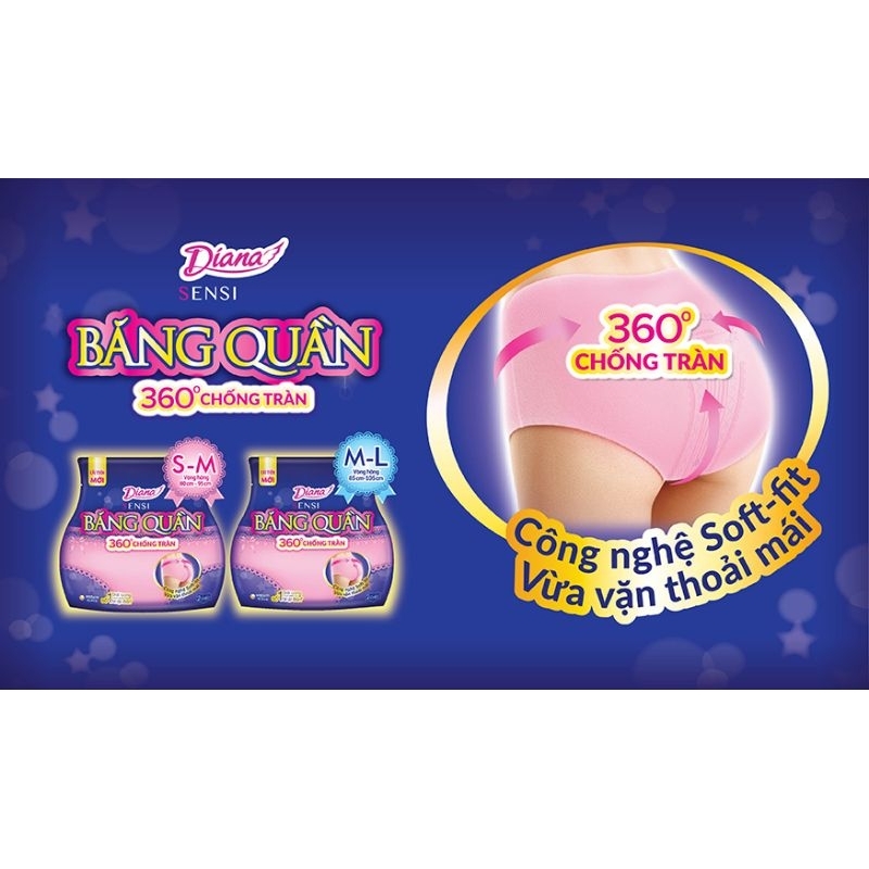 1 gói băng quần Diana Beauty hip size SM5/ML5/XL5 miếng