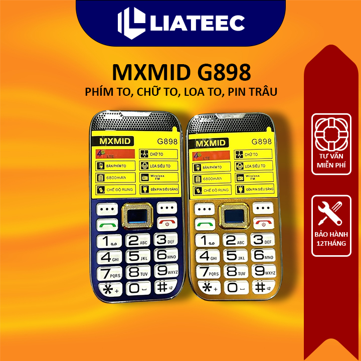 Điện thoại MXMID G898 4G người già, loa to, pin trâu bảo hành 12 tháng ...