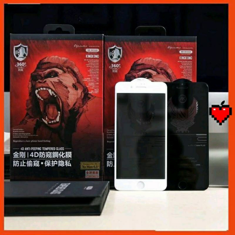 Kính Cường Lực Chống Nhìn Trộm Iphone  Wekome Kingkong X/Xs Max/11 PRM /12 PRM/13 PRM/14 Promax/15 Promax/16/16 Promax